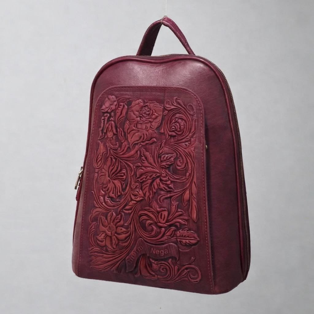 Viola Couture Genuine Leather Embossed Luxury Backpack