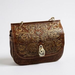 Charm Negar Handcrafted Genuine Leather Embossed Women’s Bag